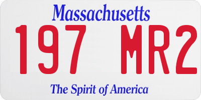 MA license plate 197MR2