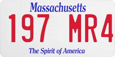 MA license plate 197MR4