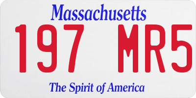 MA license plate 197MR5