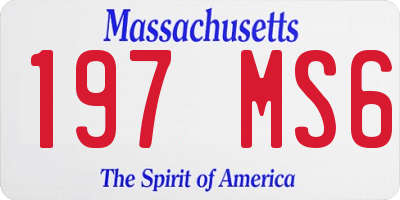 MA license plate 197MS6
