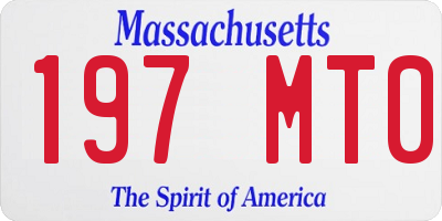MA license plate 197MT0