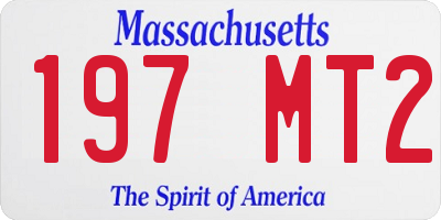 MA license plate 197MT2