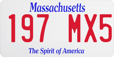 MA license plate 197MX5