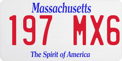 MA license plate 197MX6