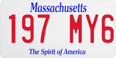 MA license plate 197MY6