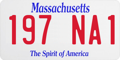 MA license plate 197NA1