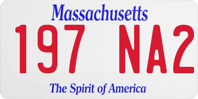 MA license plate 197NA2