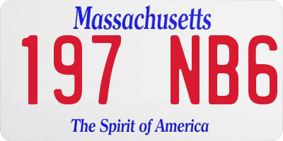 MA license plate 197NB6