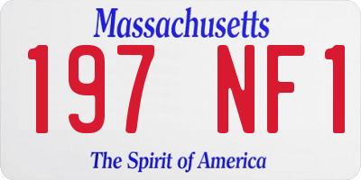 MA license plate 197NF1
