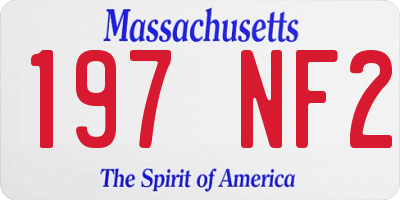 MA license plate 197NF2