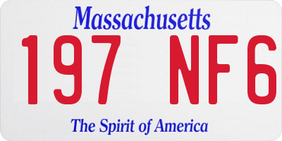 MA license plate 197NF6