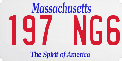 MA license plate 197NG6