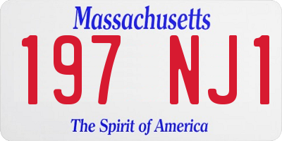 MA license plate 197NJ1