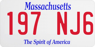 MA license plate 197NJ6