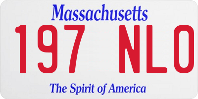 MA license plate 197NL0