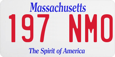 MA license plate 197NM0
