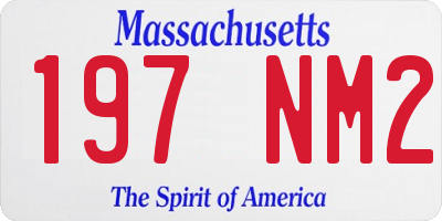 MA license plate 197NM2