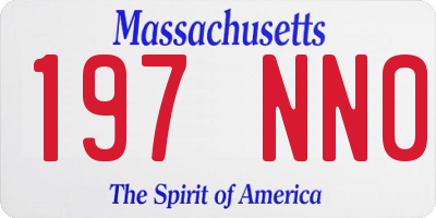 MA license plate 197NN0