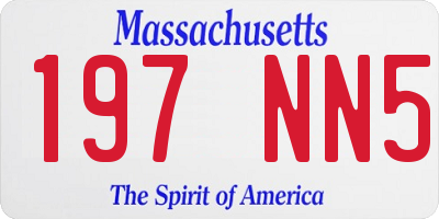 MA license plate 197NN5