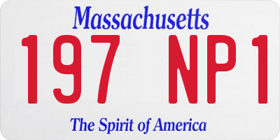 MA license plate 197NP1
