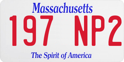 MA license plate 197NP2