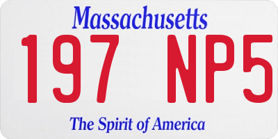 MA license plate 197NP5