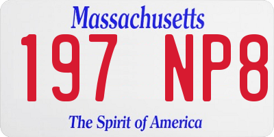 MA license plate 197NP8
