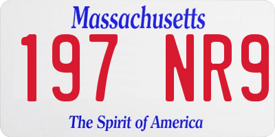 MA license plate 197NR9