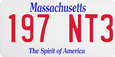 MA license plate 197NT3