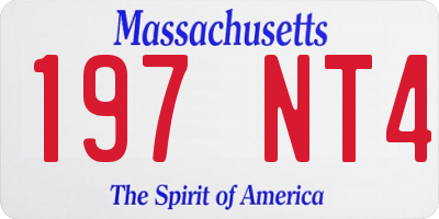 MA license plate 197NT4