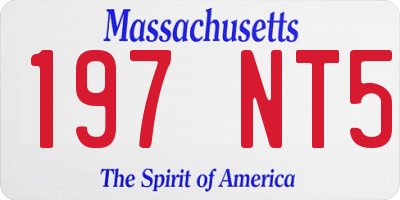 MA license plate 197NT5
