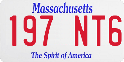 MA license plate 197NT6