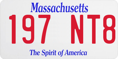 MA license plate 197NT8