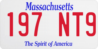 MA license plate 197NT9
