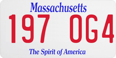 MA license plate 197OG4