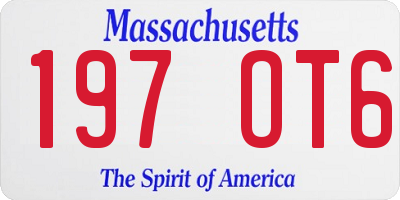 MA license plate 197OT6