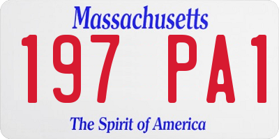 MA license plate 197PA1
