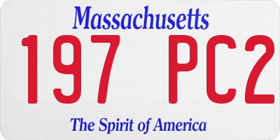 MA license plate 197PC2