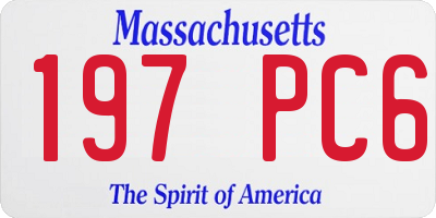 MA license plate 197PC6