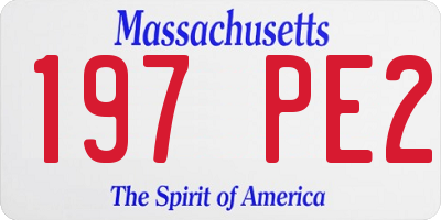 MA license plate 197PE2