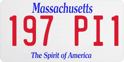MA license plate 197PI1