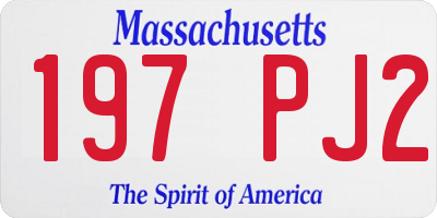 MA license plate 197PJ2