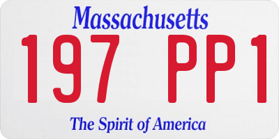 MA license plate 197PP1