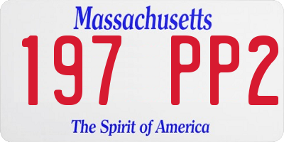 MA license plate 197PP2