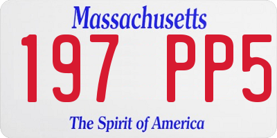 MA license plate 197PP5
