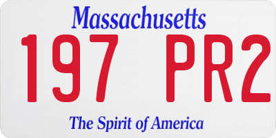 MA license plate 197PR2