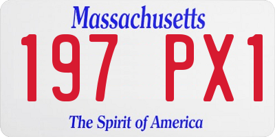 MA license plate 197PX1