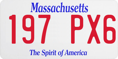 MA license plate 197PX6