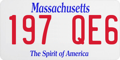 MA license plate 197QE6