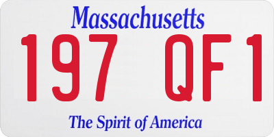 MA license plate 197QF1